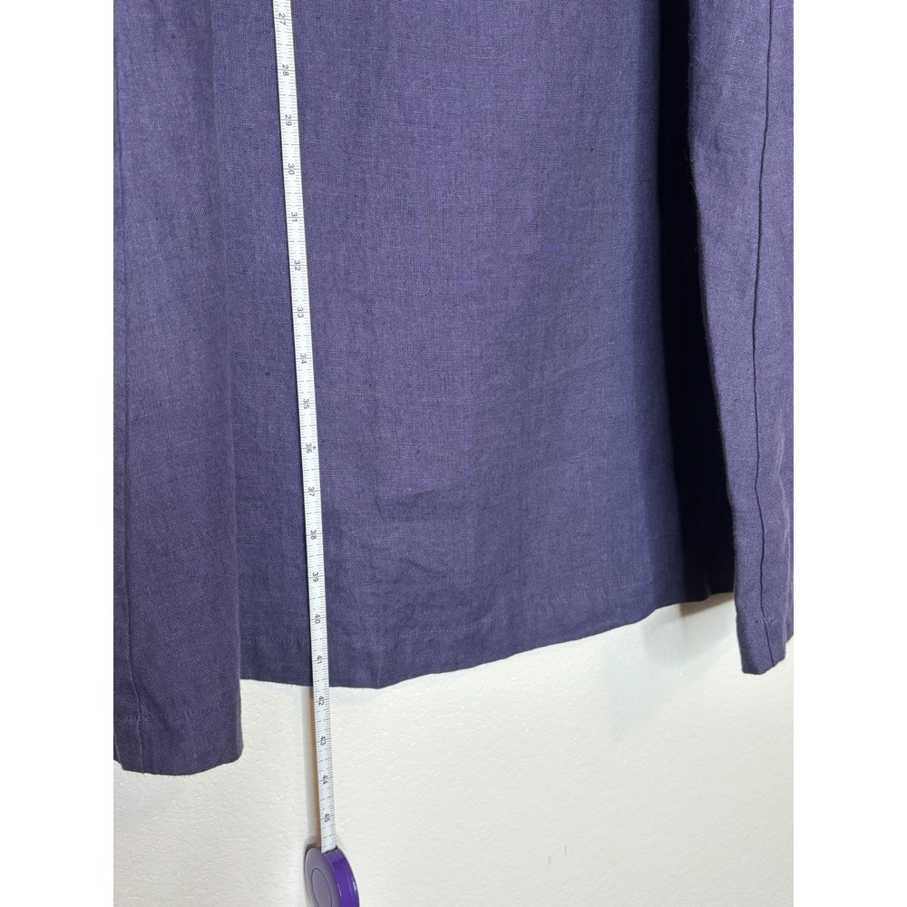 Not Perfect Linen Sleeveless Lagenlook Midi Shift Dress with Pockets S - Picture 7 of 7